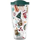 Tervis Christmas - Holiday Yule Icons Made in USA Double Walled Insulated Tumbler Travel Cup Keeps Drinks Cold & Hot, 24oz, Classic