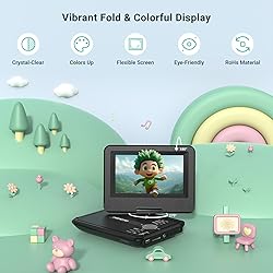 POFOTO 9.5" Portable DVD Player for Kids and Car