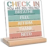 Check In How Are You Feeling Acrylic Plaque Sign, Therapy Office School Counselling Office Gifts for Counselor, Psychologist, Therapist, Inspirational Mental Health Gifts for Teachers, Students