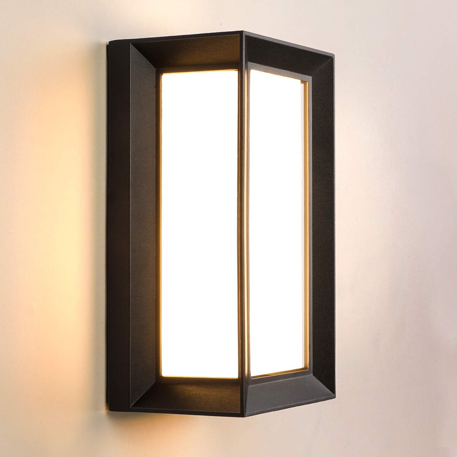 Lightess 18W Outdoor Led Wall Light Anthracite Led Bulkhead Light