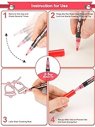 Outline Shimmer Markers, 28 Glitter Metallic Gel