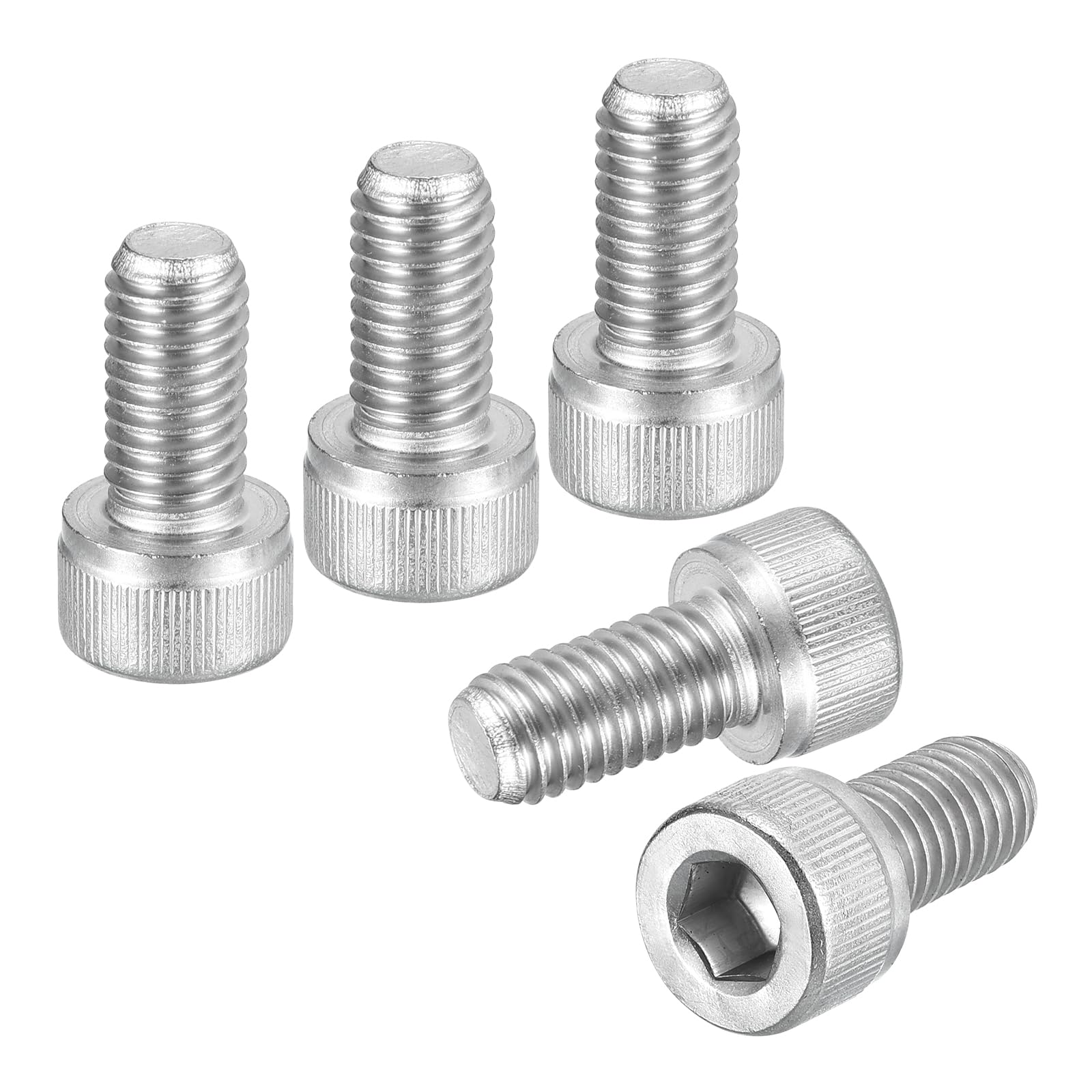 DTGN M8-1.25x16 Socket Head Cap Screws Bolts - 20Pack - Good for Road Bicycle, Mountain Bike, Auto, Motorcycle - 304 Stainless Steel Hex Head Metric Screws - Silver — image 1