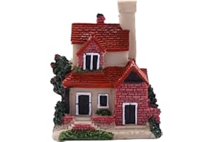 TAMOSH Cute Resin House Miniature House Fairy Garden Landscape Home Garden Decoration Resin Crafts 4 Styles Color Random