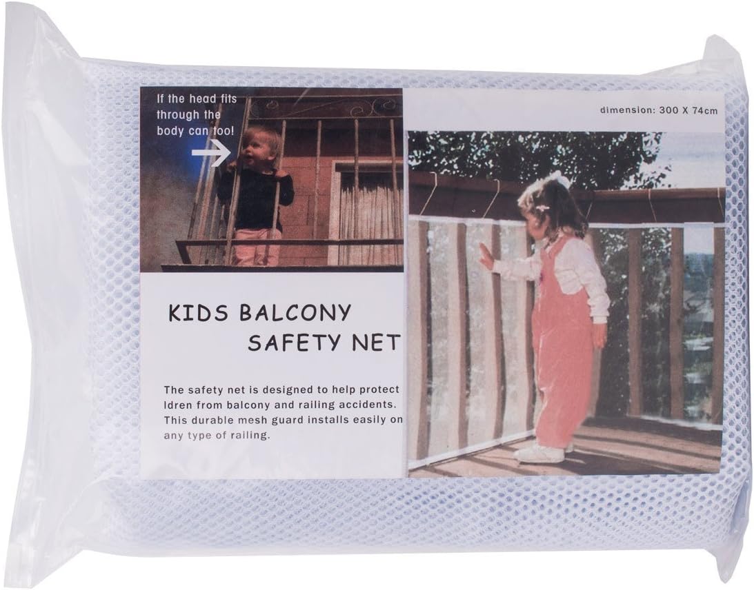 Glantop DT Stair Safety Net for Stairway Balcony Banister Patio Mesh Net Protector for Baby -10ft L 2.5ft H