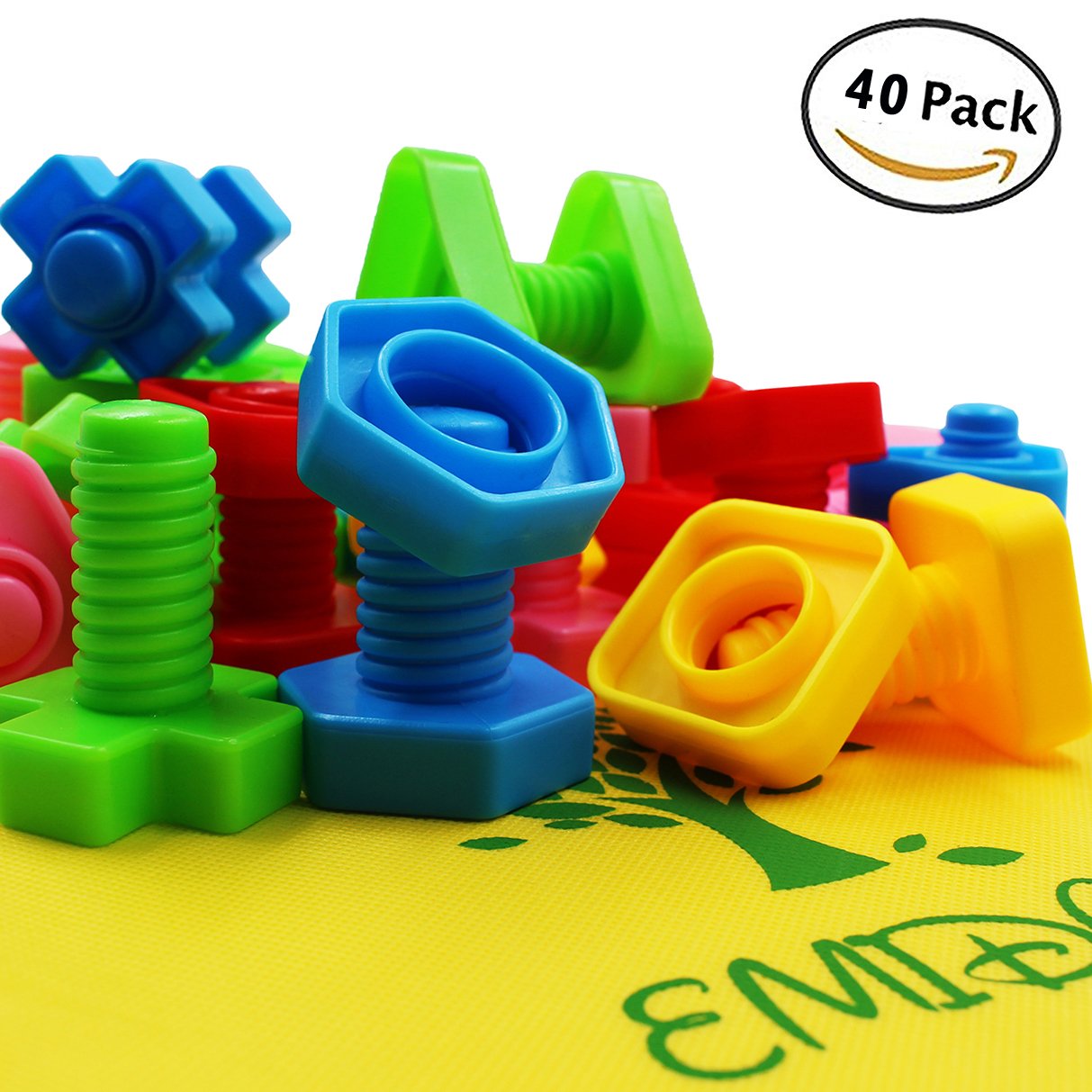 EMIDO Jumbo Nuts and Bolts Set, Kids Educational Toys STEM Toys