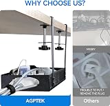 AGPTEK Under Desk Cable Management Tray No Drill Clamp Storage Rack Wire Tidy view 4