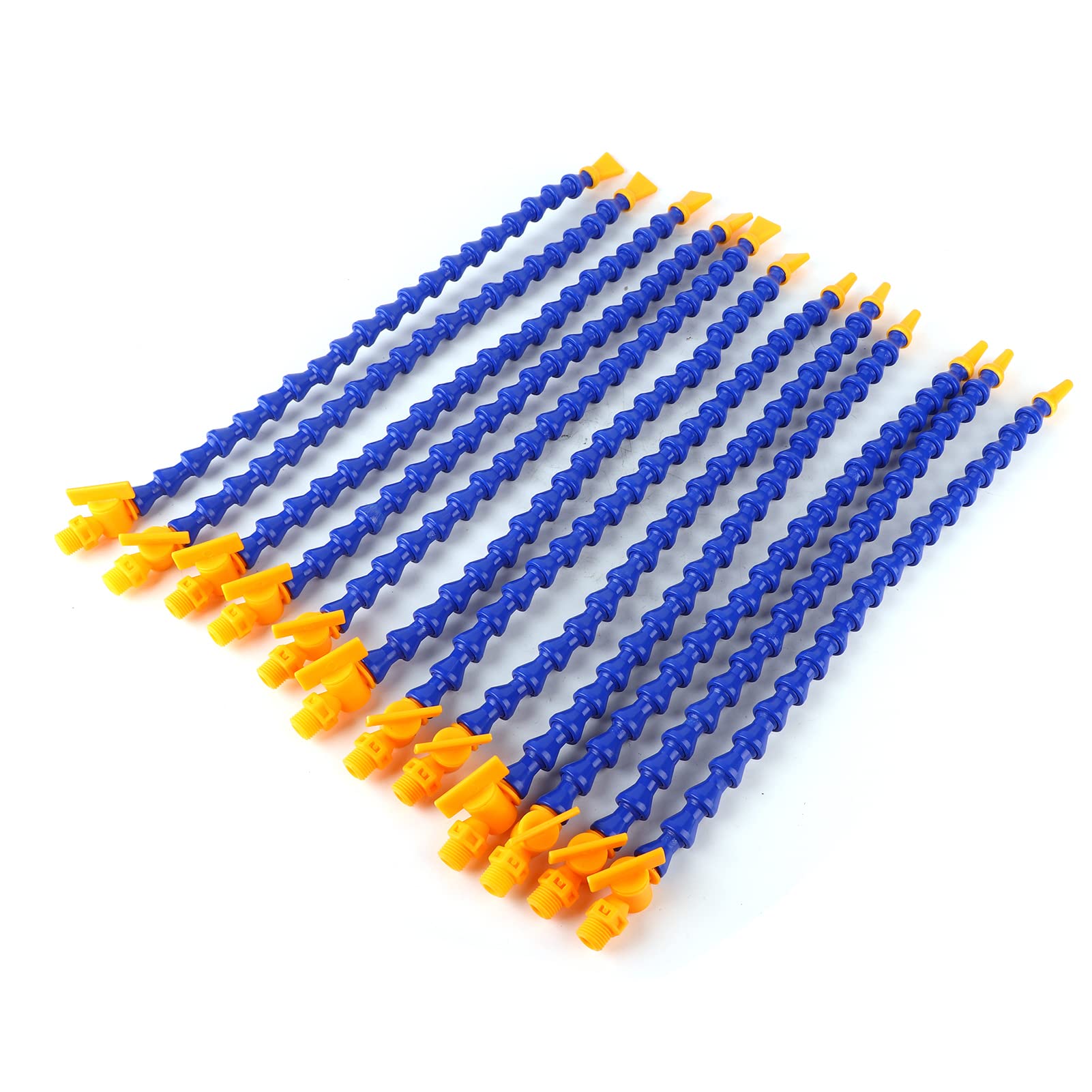 12pcs Round Flat CNC Coolant Pipe Adjustable Flexible Plastic Water Oil Coolant Pipe Hose Cooling Tube