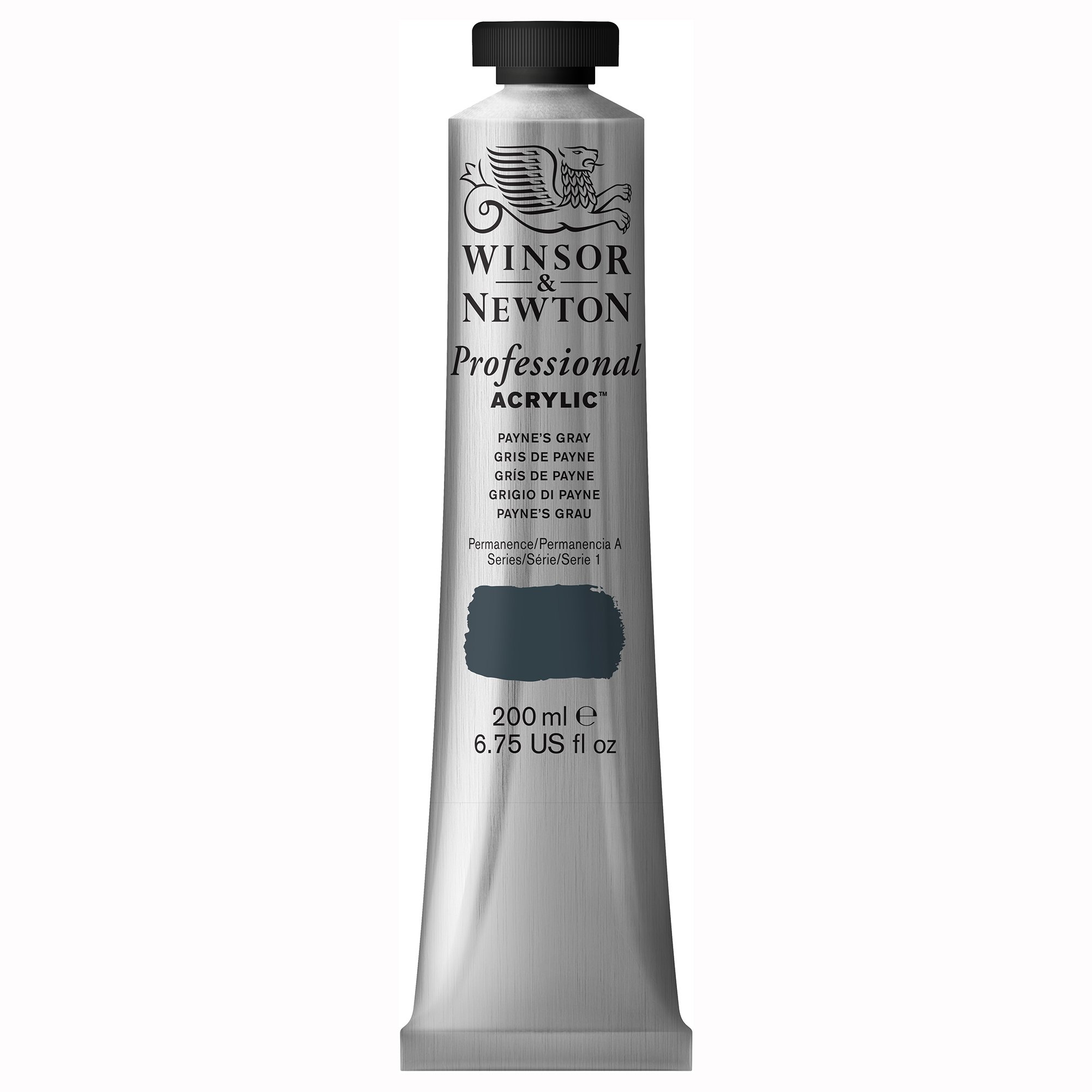 Winsor & Newton 200ml Professional Acrylic Colour Tube - Payne's Gray