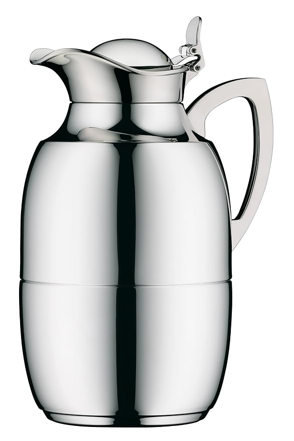 Alfi 'Juwel' (Jewel) Insulated Thermos Can 1.0 L Silver Brass Amazon