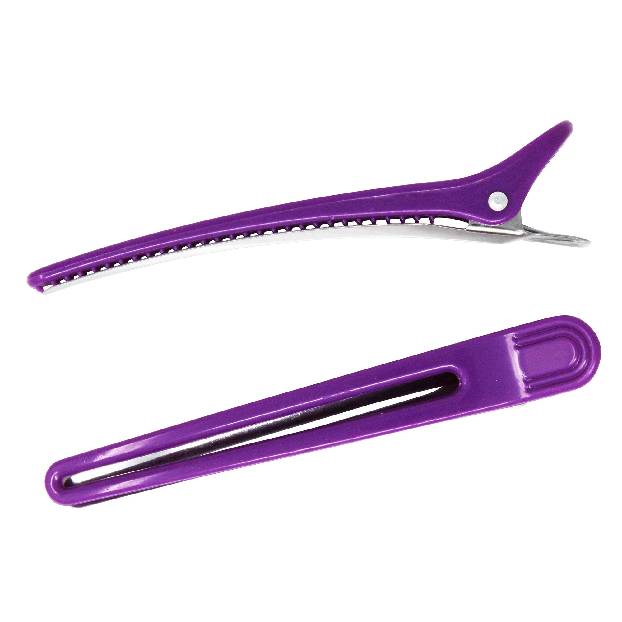 Professional Hairdresser's Purple Sectioning Clips (x10)
