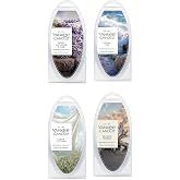 Yankee Candle Fresh &amp; Clean Fragranced Wax Melts Variety Pack, 6 Wax Spheres per Package, Pack of 4 (24 Cubes Total), Clean Cotton, Ocean Air, Dried Lavender &amp; Oak, Seaside Woods