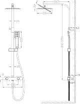 Huibathroom Thermostatic Shower Mixer Set with Handheld and 8" Overhead Rain view 3