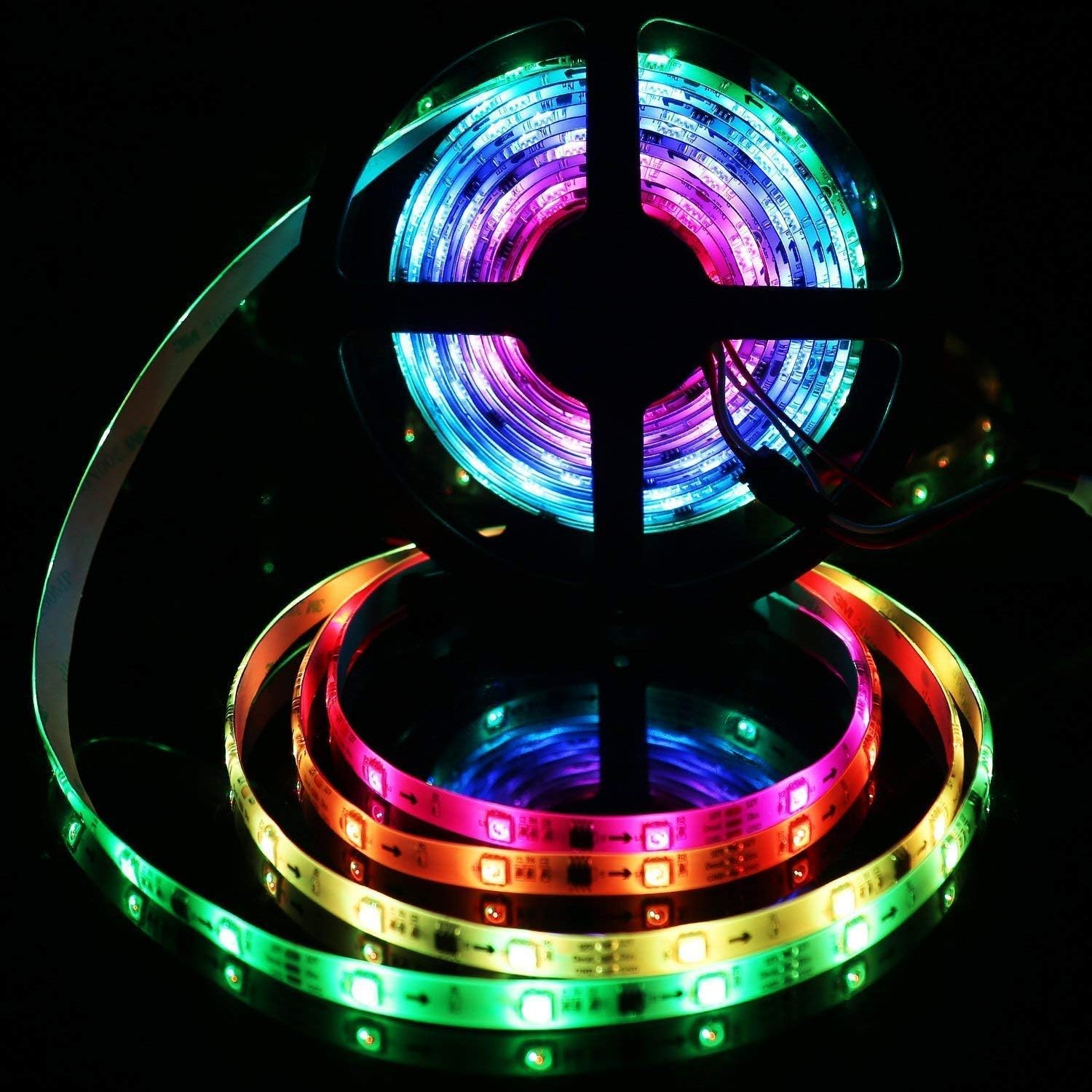 PickTheDeal 4 Meter Waterproof Magic/Dream LED Stripe Auto Color Change Plug and Play 5050 150LED (Multicolou, 16 Effect)