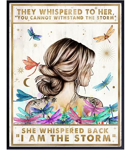 Targa In Metallo Vintage 20x30cm: Frasi Ispirazionali In Inglese Per Pareti (Girl... I Am The Storm)