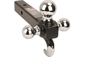 PEAKTOW Class III/IV 2 inches Trailer Hitch Ball Mount with 1-7/8”, 2”, 2-5/16” Triple Chrome Plated Balls and Hook, 10,000 l