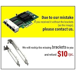 ipolex Intel I350-T4 Network Card, 4 Port NIC, Low