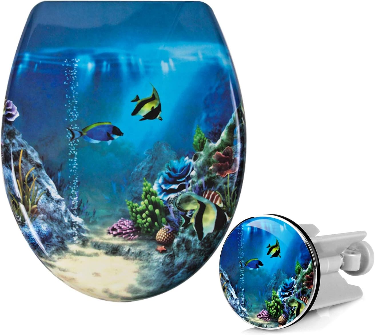 Woltu design toilet seat with slowclose mechanism, durable plastic, soft close hinges