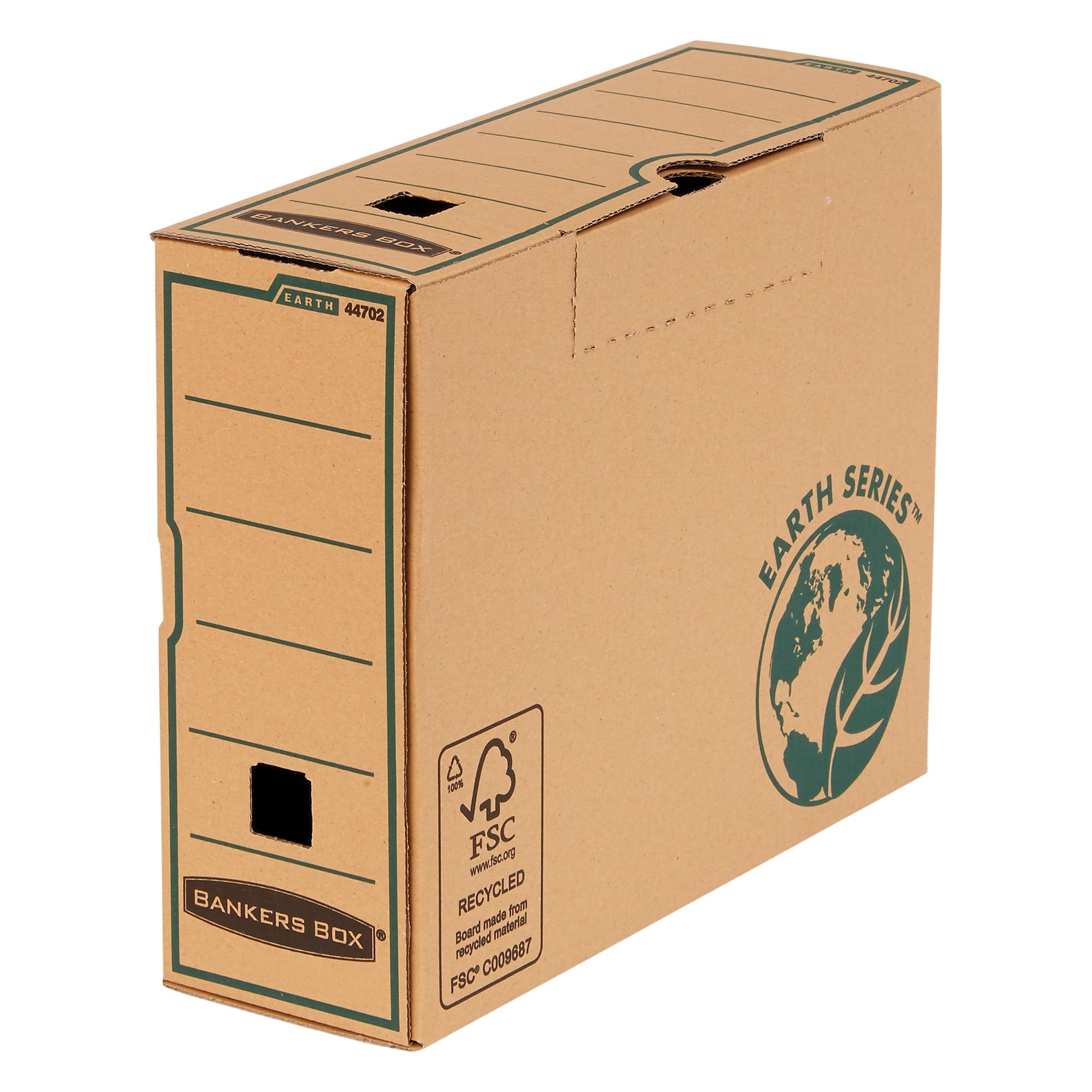 Fellowes Bankers Box Earth Series Standard Cardboard Archive Storage Box 27 x 39.1 x 33.5 cm, Pack of 10, Brown