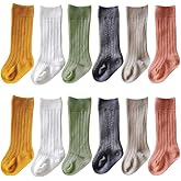 QandSweat Unisex-Baby Knee High Socks Seamless Toddler Boy Girls Cotton Uniform Stockings