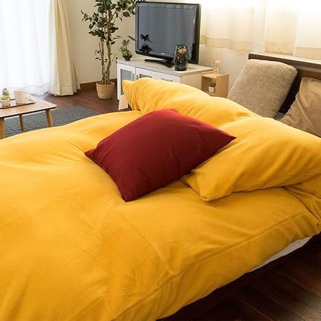 Amazon ほしい色がきっと見つかる 10色 リバーシブル 東京西川 掛け布団カバー ダブル ロング あったか 冬用 オレンジ フラミー Flammy かわいい ふわふわ 毛布にもなる2way仕様 毛布要らず 無地 フリース 布団カバー 冬 190 210cm 掛けふとんカバー