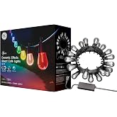 Cync GE Dynamic Effects Smart Cafe Lights, Color Changing Patio String Lights, Compatible with Alexa and Google, 48ft
