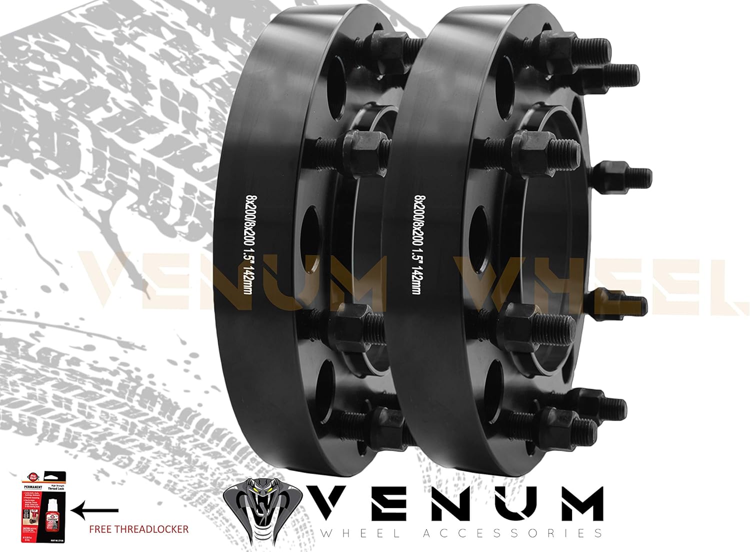 2 Pc 8x200 MM Black True Hub Centric Wheel Adapters Spacers