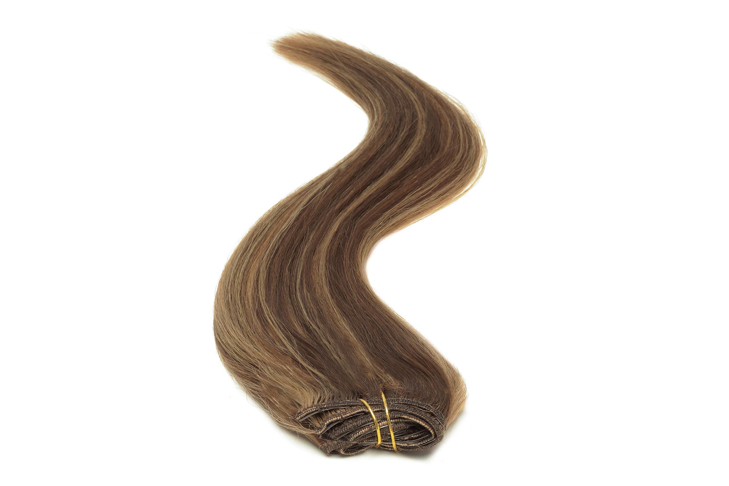Euro Silky Weave 90g Human Hair Extensions | 18 inch | Brown/Bronze Blonde Mix (P4/27)