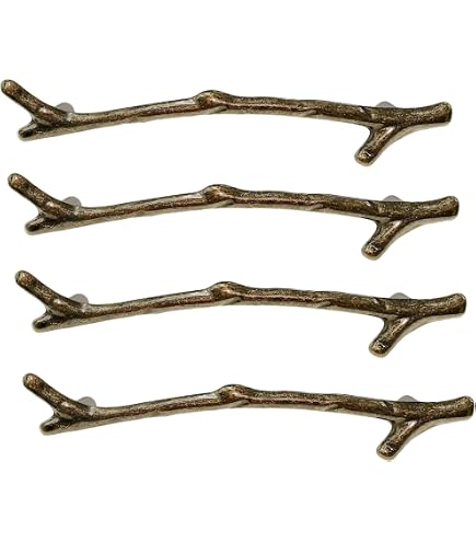 Atlas Homewares Twig Pull – 4.5-Inch Burnished Bronze Cabinet Handle, Natural Style