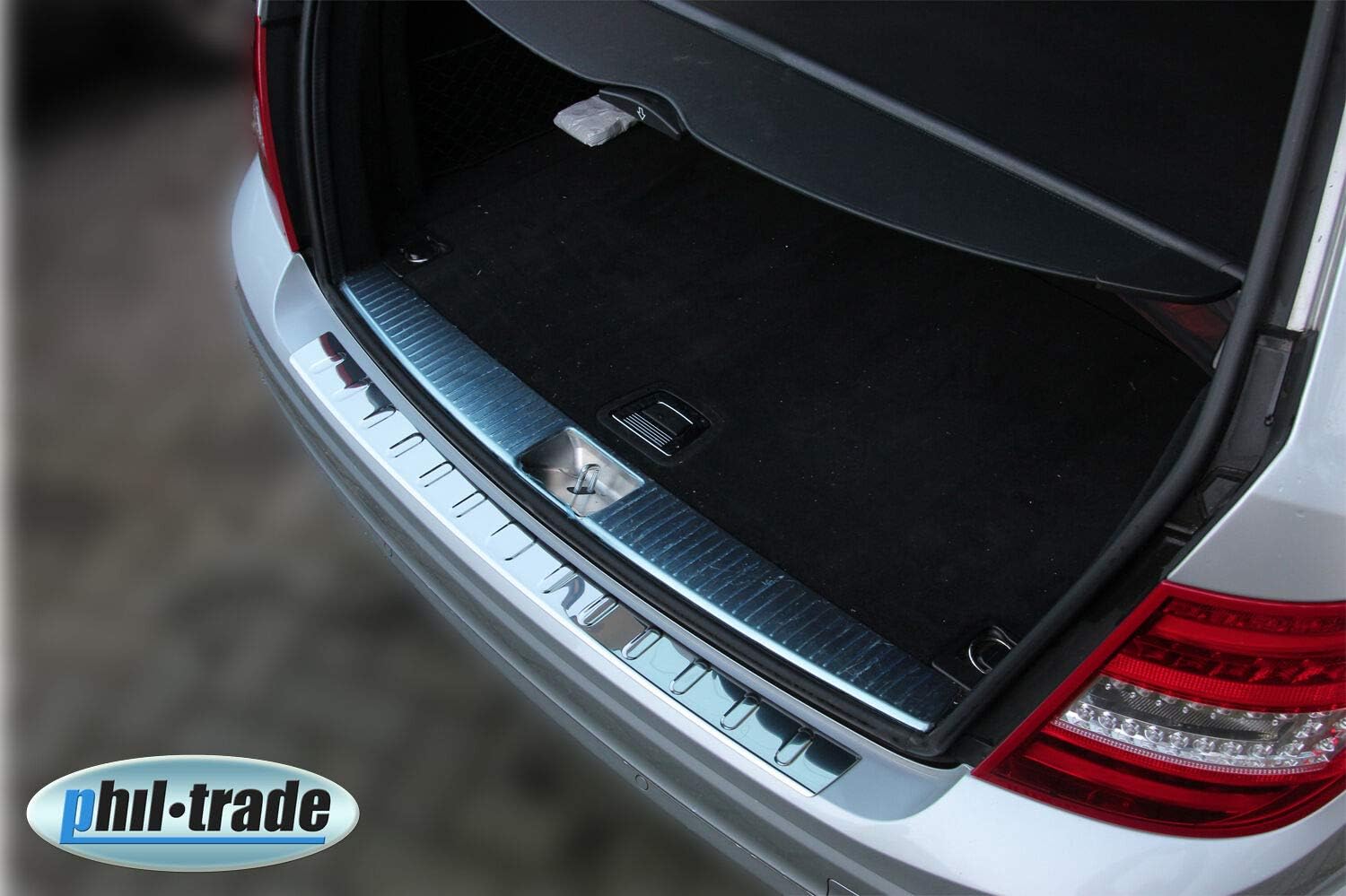 Mercedes S4 W4 Kombi Stainless Steel Boot Sill Protector Folded Edge Chrome Amazon Co Uk Car Motorbike