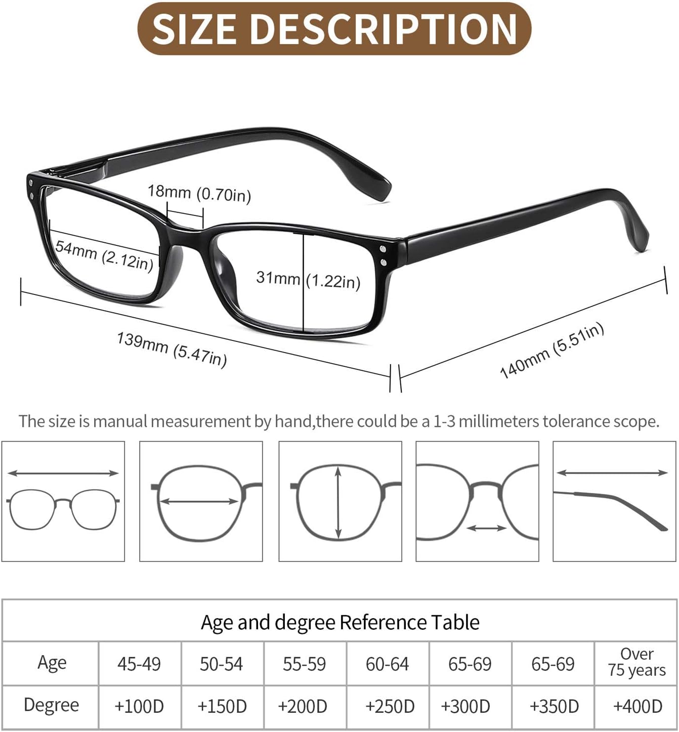 SOCTICK Reading Glasses 4-Pack Lightweight Spring Hinge Onepower Readers for Men and Women,+2.50: Health & Personal Care