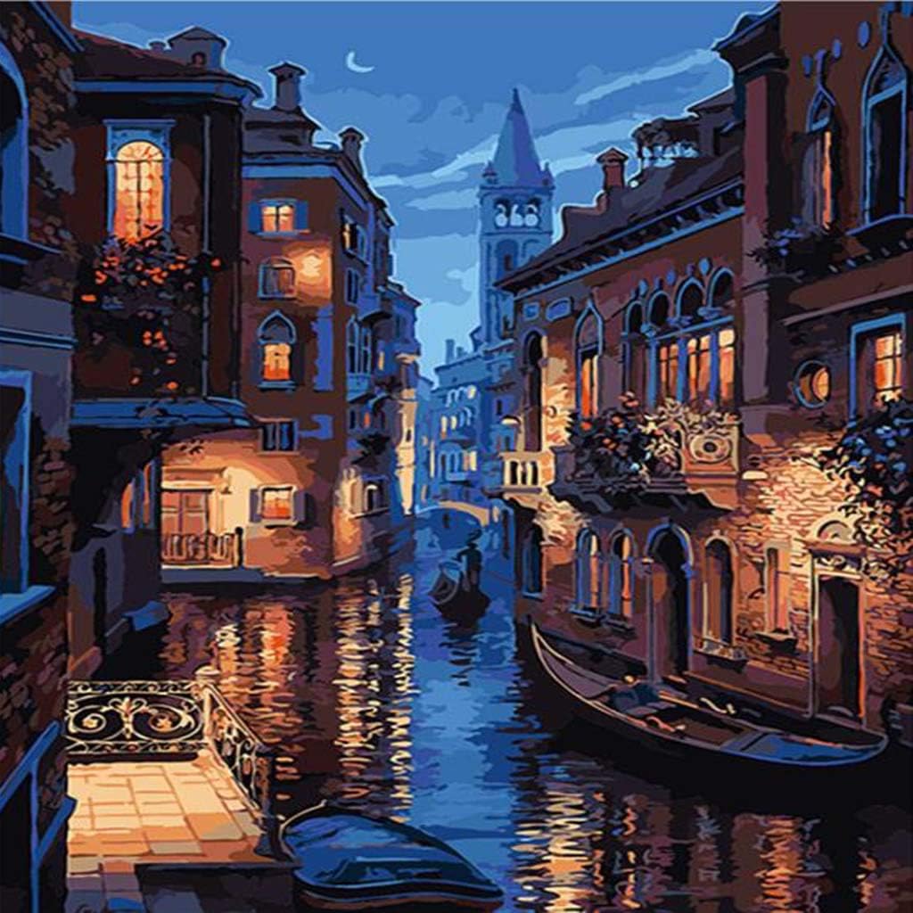 LLEYU Paint by Numbers DIY Acrylic Painting Kit for Kids & Adults 16โ x 20โ (A)
