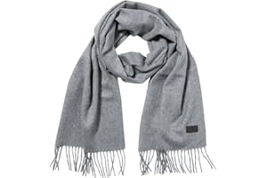 Hickey Freeman Solid 100% Italian Cashmere Scarf for Men – Ultra-Soft Men’s Winter Scarves, 72-Inches x 12-Inches