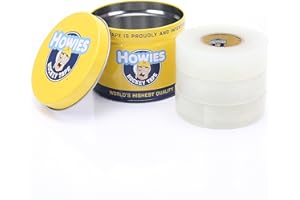 Howies Clear Hockey Tape | 1" Clear Sock & Shin Pad Tape for Hockey, Soccer, Lax, Sports | Multiple Pack Sizes | Strong Grip, Durable, Long-Lasting | Made in USA