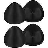 2 Pairs Bra Pads Iserts Push up Removable Breast Enhancers Inserts Breathable Push Up Bra Pads Sew in Bras Ultra Cups for Swimsuit Strapless Dresses