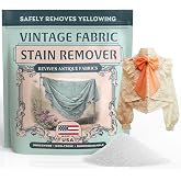 Vintage Fabric Stain Remover &amp; Restoration Soak for Antique Quilts &amp; Linens | 15oz, Cleans Retro Fabric, Gently Removes Yellowing &amp; Tough Stains, Safe for Vintage Textiles, Doilies &amp; Dresses, Made in USA