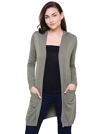 green hooded cardigan