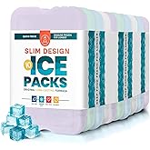 Healthy Packers Ice Packs for Lunch Boxes & Coolers - Freezer Packs - Original Cool Pack | Cooler Accessories for Beach, Camp