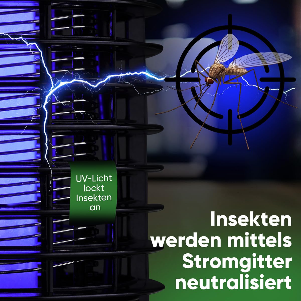 Clatronic® Insektenvernichter elektrisch | Mückenfalle Tag & Nacht | für bis zu 50qm | Mückenlampe ohne Chemie oder Duftstoffe | Fliegenfalle elektrisch inkl. Reinigungsbürste | Lichtfalle ISL 3823 5
