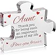 Aunt Gifts - Engraved Acrylic Block Puzzle Aunt Gift 3.35 x 2.76 inch - Cute Aunt Birthday Gifts, Auntie Cool Auntie Gifts, Aunt Gifts from Niece, Aunt Gifts from Nephew