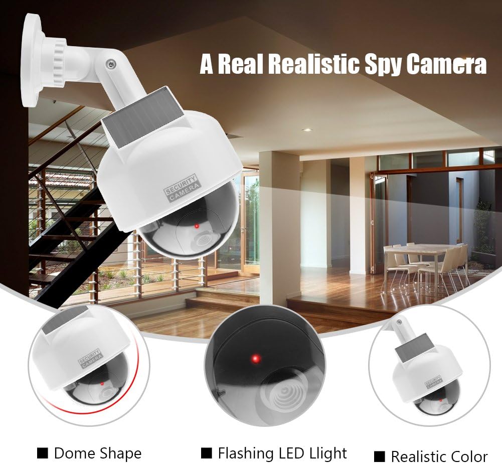 VBESTLIFE Solar Wireless Indoor and Outdoor Waterproof Security Camera, Security Camera with Flashing LED - Image 3