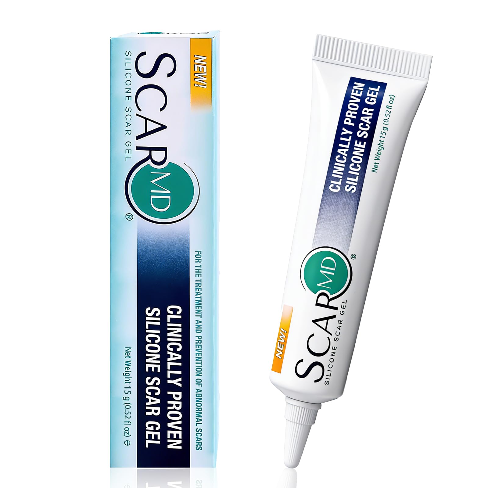 ScarMD Silicone Scar Gel - 15g - Scar Cream, Scar Removal for Acne, Surgery, C-Section & Stretch Marks - Natural Occurring Silicones & Vitamin E Scar Treatment, Scar Removal Cream Reduce Discomfort