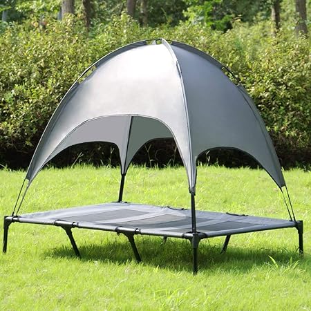 outdoor dog cot with canopy