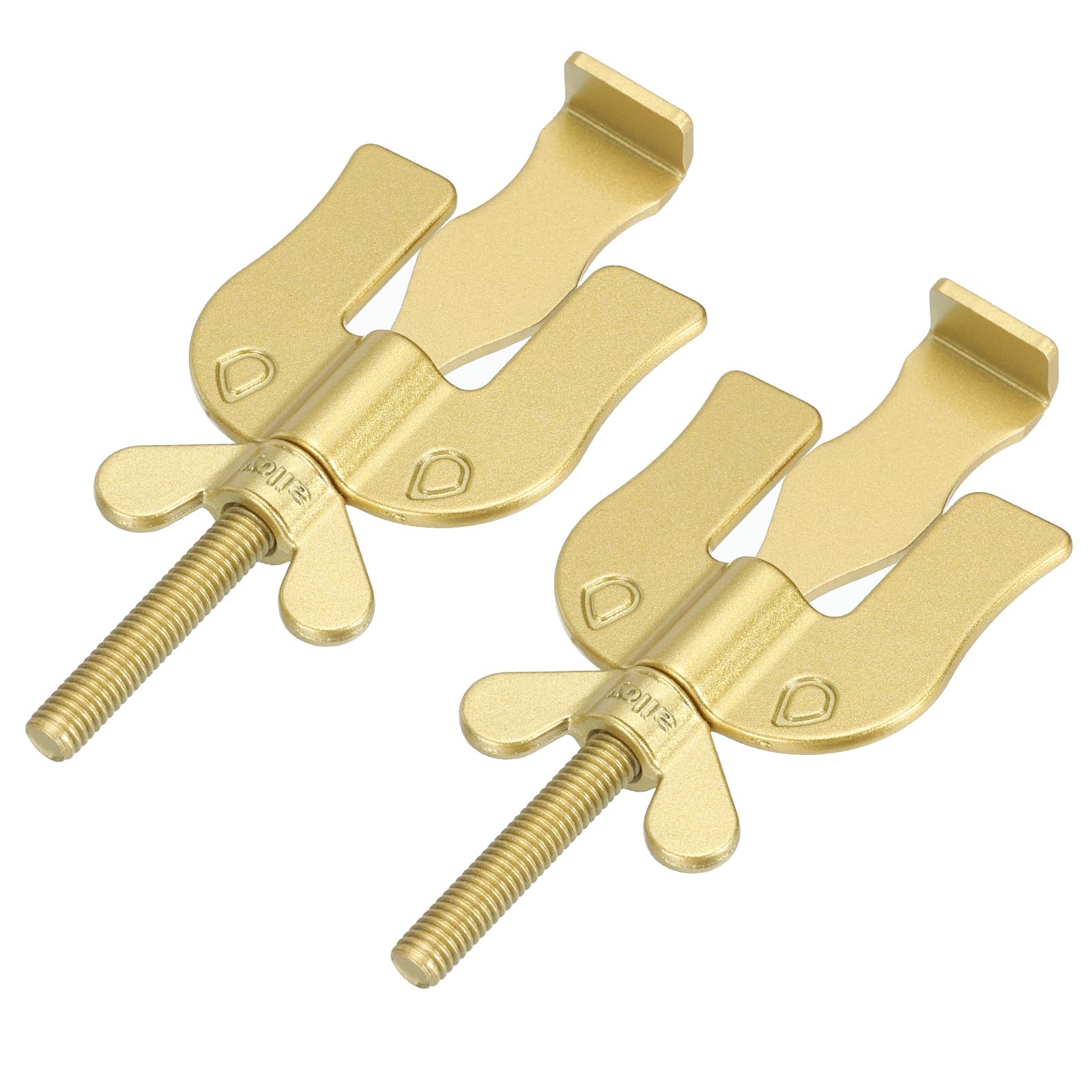 PATIKIL Portable Security Door Lock 3.78x1.7inch, 2 Pack Adjustable Hotel Door Lock Devices for Enhanced Safety Travel Hotel Home, Gold