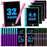 32 Pack 4.4 Inch Mini LCD Writing Tablet for Kids, Erasable and Reusable Toddler Doodle Board, Ideal School or Party Favors Gift for Age 3 Years Old and Above