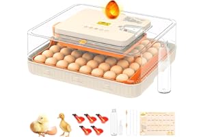 APODESS 56 Egg Incubator for Hatching Eggs, Egg Incubators with Automatic Egg Turning, Temperature and Humidity Control, Egg Candler, Automatic Water Bottle Refill, Incubator for Chicken, Ducks, Goose