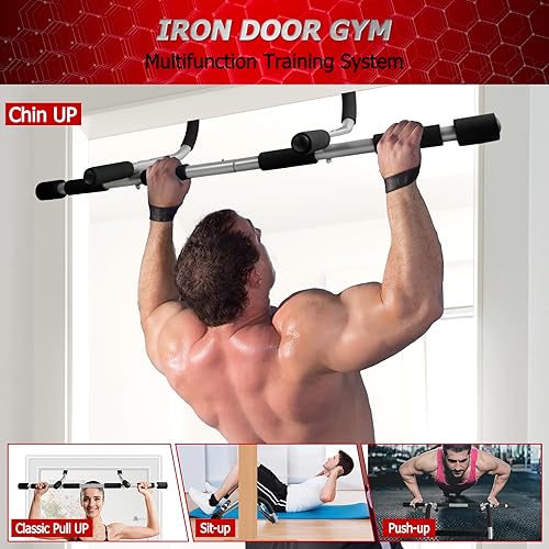 Push Up Bar Door Frame Sivmn Pull Up Bar For Doorway, No Screws