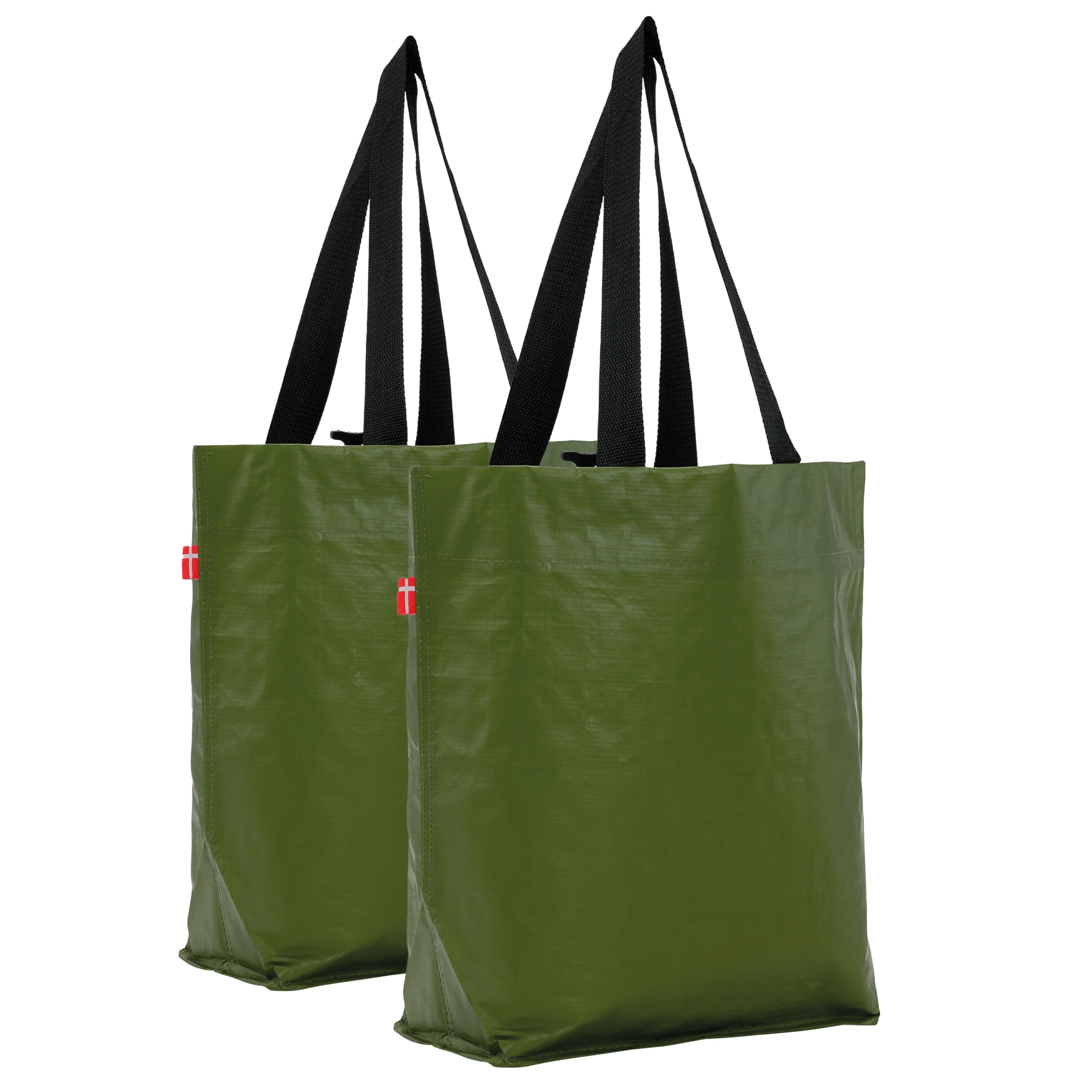BikeZac COBAGS 2.0 Clip Bike Bag, Bicycle Shopping Bag, Luggage Carrier Bag, Shopping Basket, Reusable, Recycling Bag (Cobags Simply Green 2X) โ image 1