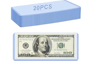 SOKOSEY 20 Pack Dollar Bill Sleeves - 6.8" x 2.9" Clear Currency Sleeves, Hard Plastic Waterproof Money Holders, Dollar Bill Display Case, Currency Protectors, Organizer for Collectors