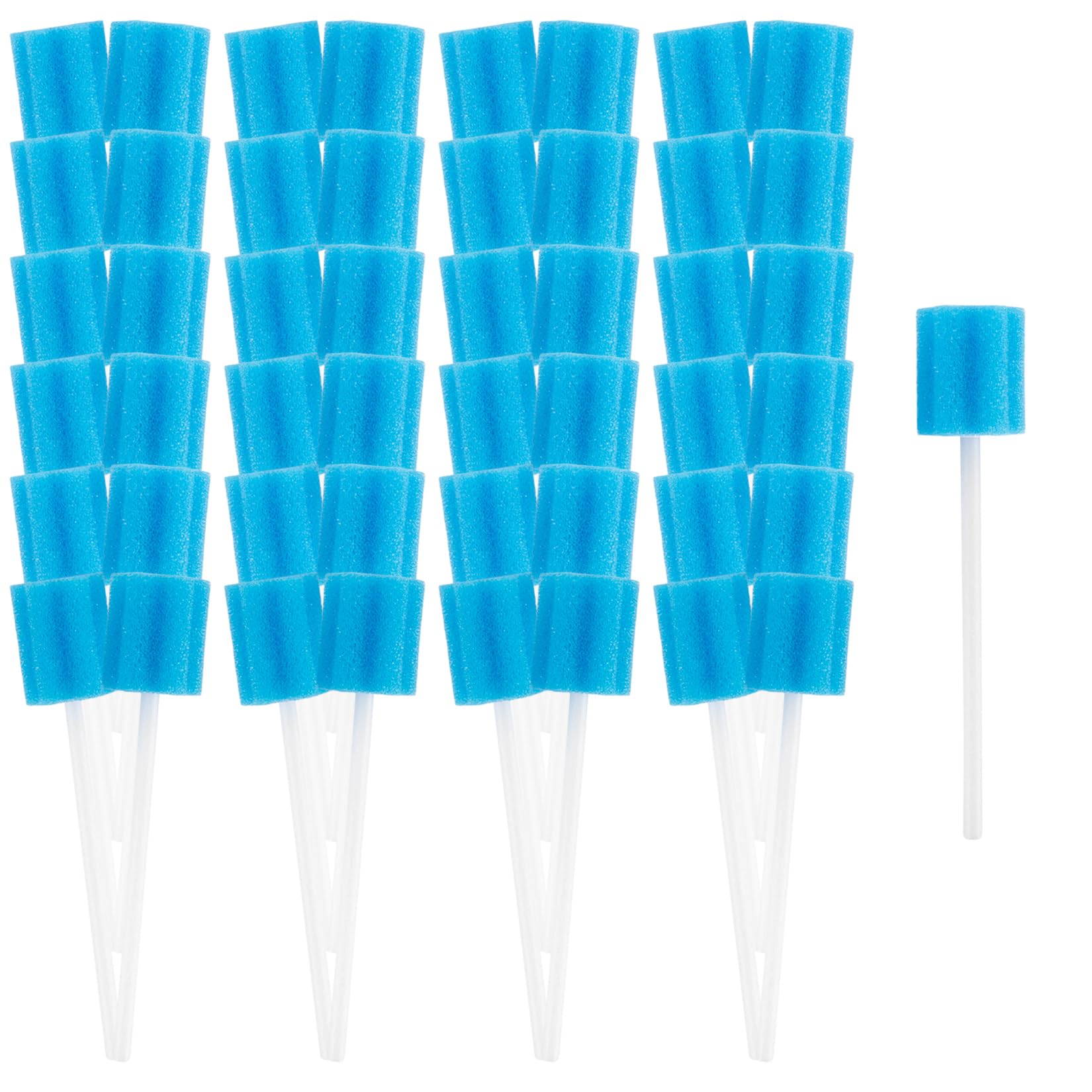 Photo 1 of 50 Oral Cleaner Swabs Disposable Sponge - Toothettes Mouth Swabs Swabsticks for Elderly Dry Mouth Waterless Toothbrushes on the go Mini Pet Children Sterile Thrush Mouth Treatment
