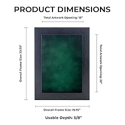 18x22 Shadow Box Frame Charcoal Gray Wood | with a